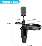 Car Cup Holder Tray, 4-in-1 Vehicle Drink Holder Expander Adapter with Phone Holder & Food Tray Table, Auto Center Console Cupholder Eating Table Organizer, Universal Fit (Black) - Image 2