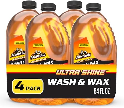 Armor All Ultra Shine Car Wash and Wax, Cleaning for Cars, Truck, Motorcycle, 64 Fl Oz, 4 Pack, 10346 by ArmorAll