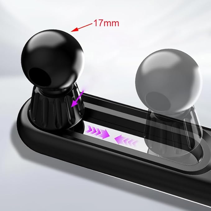 2 Pack Car Magnetic Phone Holder Extension Arm Adapter with 17mm Ball Head Joint Socket for MagSafe Car Mount Charger Magnetic Wireless Car Charger Magnetic Car Mount Phone Stand - Image 2