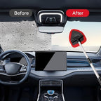 Qydipclin 7pcs Windshield Cleaner Tool Car Window Cleaning Wash Kit with 4 Reusable Microfiber Pads 1 Spray Bottle and Extendable Handle Auto Glass Wiper Kit, Red - Image 3