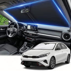 for Kia Forte Windshield Sun Shade 2019-2024 2025 Sunshade Front Window Shade Custom Fit Forte Accessories Sun Visor Foldable Shade Blocks UV Rays Accessories by AuyNeas