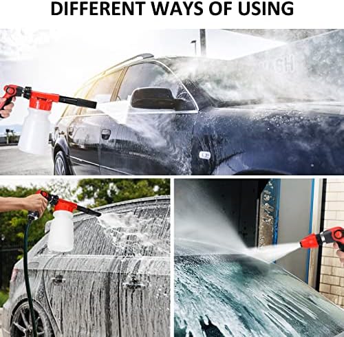 33Pcs Car Wash Detailing Kit Cleaning Kits with Foam Gun Sprayer Brush Large Wash Mitt Towels Complete Interior Exterior Car Washing Supply Set Blue - Image 3