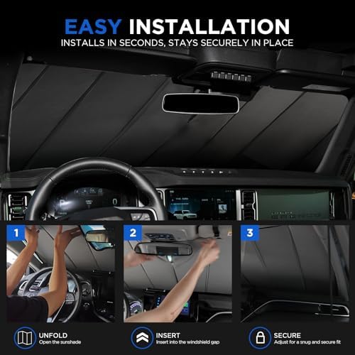 MAIKER OFF ROAD Windshield Sunshade Compatible with Ford Bronco 2019-2025 - Image 5