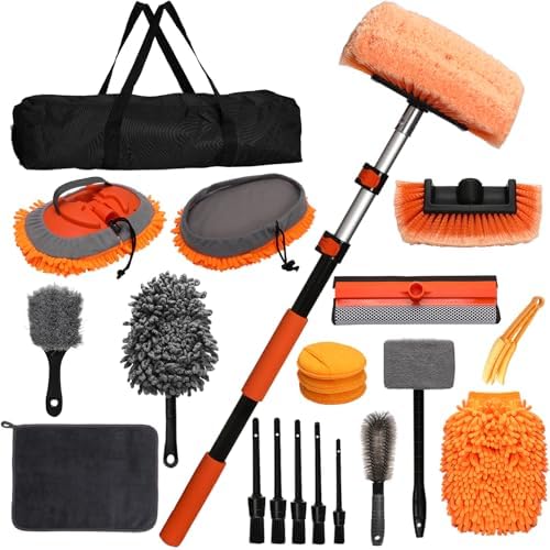 Complete Car Wash Kit with 60inch Heavy-Duty Extension Pole by Unknown
