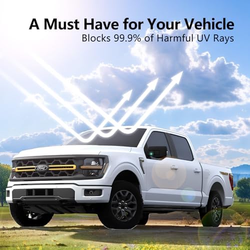for 2015-2026 Ford F150 - Upgraded F-150 Sunshade for 240T 4-Layer UV Blocking Front Windshield Sun Shade, Collapsible Heat Shield with Storage Bag, Custom Fit for Ford F150 Car Accessories - Image 6