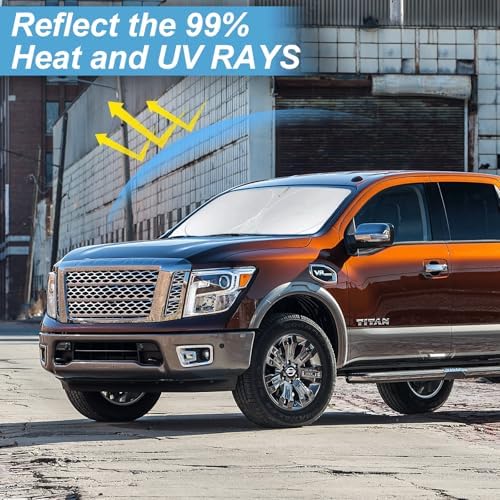 Custom Fit Titan Windshield Sunshade for Nissan Titan 2020-2023 2024 2025 - Image 2