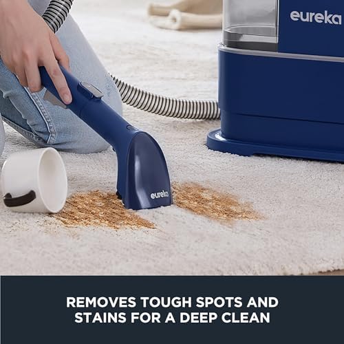EUREKA Portable Carpet and Upholstery Cleaner, Spot Cleaner for Pets, Stain Remover for Carpet, Area Rugs, Upholstery, Coaches and Car, 50.7oz Large Water Tank, NEY100 with Cleaning Formula, Blue - Image 2