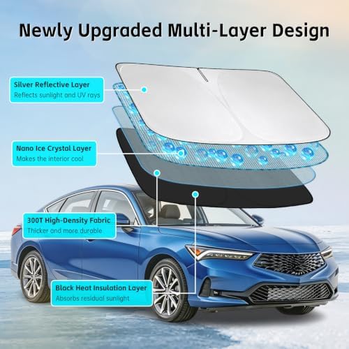 Windshield Sun Shade for Acura Integra 2023-2026 Sunshade - Image 3