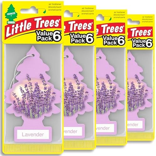 LITTLE TREES Car Air Freshener | Hanging Tree Provides Long Lasting Scent for Auto and Home | 24 Air Fresheners |Lavender by LITTLETREES