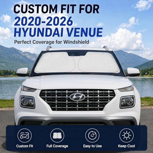 Custom Fit Windshield Sun Shade for Hyundai Venue 2020-2026 - Image 2
