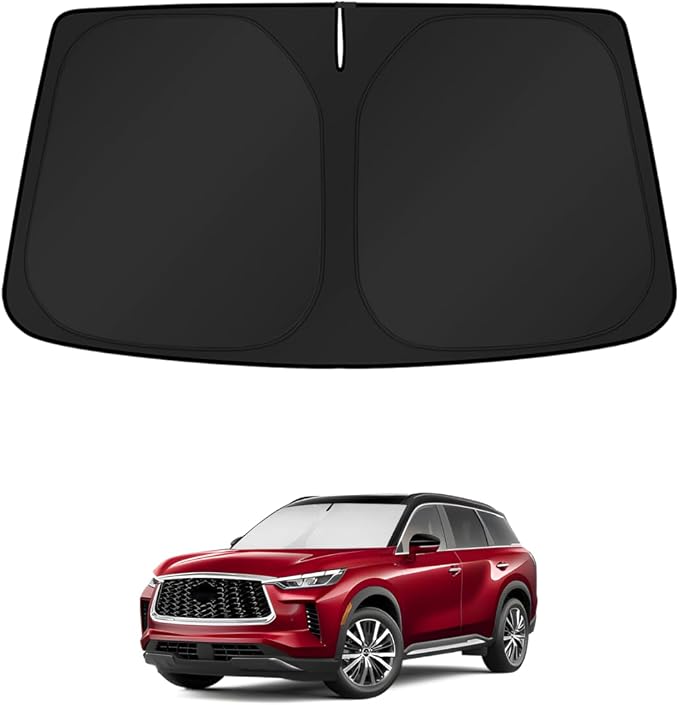 KUST Windshield Sun Shade for Infiniti QX60 2014-2022 2023 2024 2025 2026 Window Accessories Shade Sun Visor Cover Foldable Block UV Rays by KUST