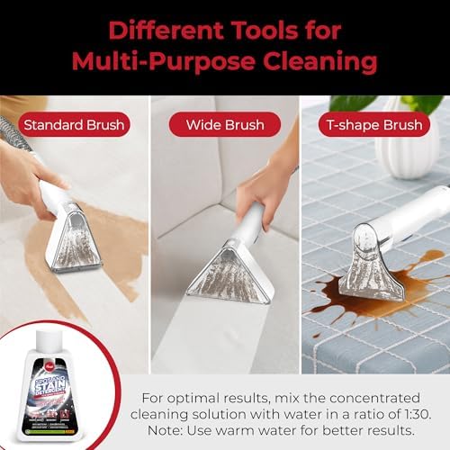 Rosewill Multi-Purpose Portable Carpet and Upholstery Cleaner, Powerful Suction 18 KPa Spot Cleaner, 600W Motor, Car and Auto Detailer, Stain/Spot Remover; Versatile Use: Carpet, Sofa, Pet Hair - Image 6