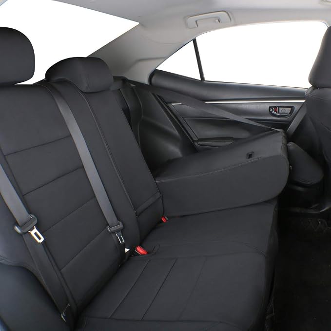 EKR Car Seat Covers for Subaru Crosstrek 2026 Base,Neoprene Full Set | Custom Fit for Subaru Crosstrek 2026 Base(Rear W/ NO Armrest),Glove-Like Fit,Easy Clean,Neoprene (Black) - Image 5