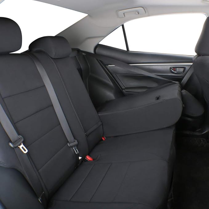 EKR Car Seat Covers for Subaru Crosstrek 2018-2023,Neoprene Full Set | Custom Fit for Subaru Crosstrek & Hybrid 2018-2023 (Rear W/ Armrest),Airbag Compatible,Easy Clean,Neoprene (Black) - Image 5