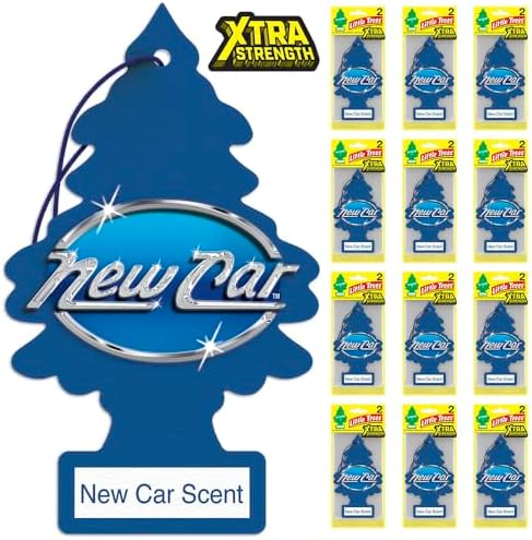LITTLE TREES Car Air Freshener | Xtra Strength Provides Long-Lasting Scent for Auto or Home | Extra Boost of Fragrance | New Car Scent, 24 Air Fresheners (Pack of 6) - Image 2
