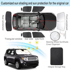 TINGLU Window Shades for Jeep Renegade 2015-2024 Accessories Car Side Full Windows Rear Triangular Windshield Sun Shade Sun UV Rays Privacy Protection for Camping Napping 8PCS - Image 3