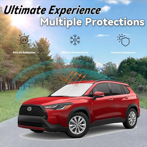 Windshield Sun Shade for Toyota Corolla Cross 2022-2025 2026 - Image 3