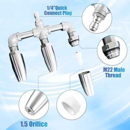 Triple Turbo Nozzle, 1/4" Quick Connect, 3000 PSI - Image 4