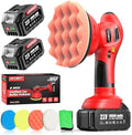 6 Inch Cordless Car Buffer Polisher With 2×4000mAh Batteries by Avhrit