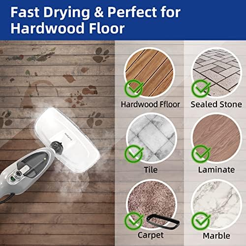 Steam Mop - 10-in-1 MultiPurpose Handheld Steam Cleaner Detachable Floor Steamer for Hardwood/Tile/Laminate Floors Carpet with 11 Accessories for Whole Home Use. - Image 2