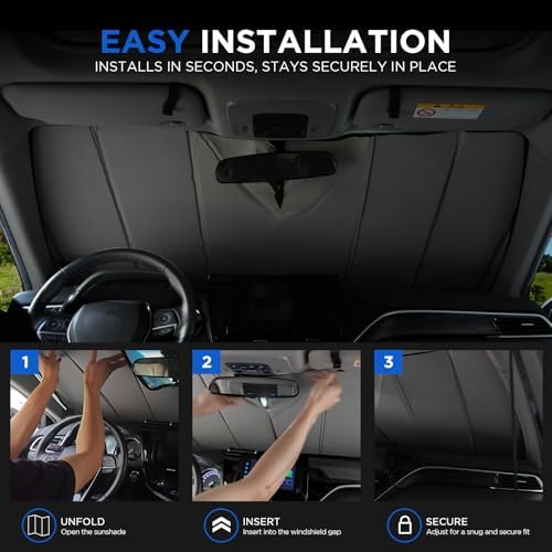MAIKER OFF ROAD Windshield Sunshade Compatible with Toyota Camry 2018-2025 - Image 5
