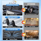 Windshield Sunshade Umbrella for 2019-2026 Dodge Ram 1500 2500 3500 Custom Fit Windshield Sun Protector Cover 6-Layer Heat-Resistant Fabric Ultra-Strong Fiberglass Frame (for 2019-2026 Dodge Ram) - Image 4