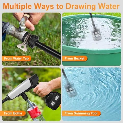 Cordless Pressure Washer Battery Powered,Portable Power Washer with 2pcs 4.5Ah Battery&Charger & 6-in-1 Nozzle (new Size) - Image 5