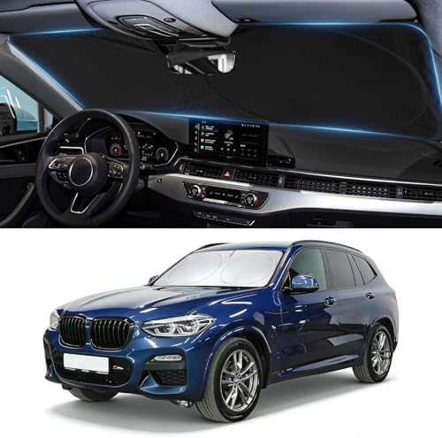 Sunshade for 2011-2016 2017 BMW X3 Windshield Sun Shade Front Window Shield by INSAUTO
