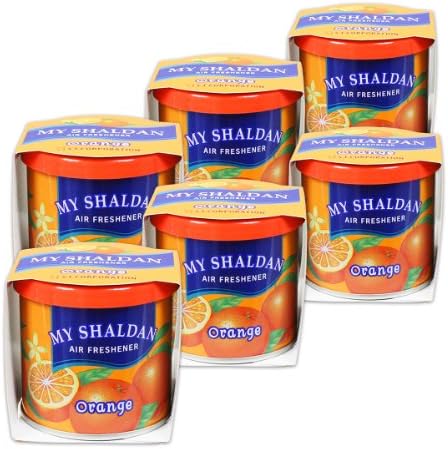 Pack of 6 My Shaldan Japanese Car Cup-Holder Natural Air Freshener Cans (Orange Scented) by AutoDynasty