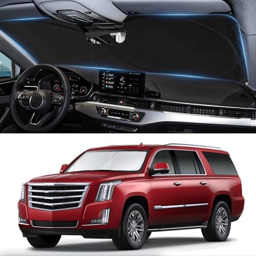 Windshield Sunshade for Cadillac Escalade 2021-2024 2025 2026 Sun Visor by INSAUTO
