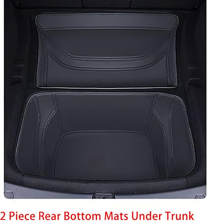 Full Cover Frunk Mat & Rear Lower Trunk Storage & Inner Storage Mat Compatible with Tesla Model Y 2026 Juniper (Not fit Standard)– Full Coverage, Non-Slip, Easy Clean(Black) - Image 3