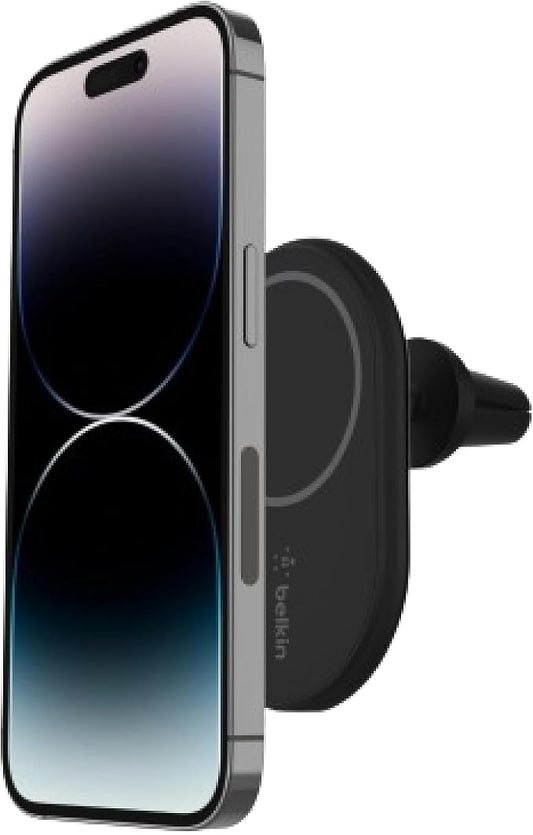 Belkin 10W Magnetic Wireless Car Charger, Vent Mount, No Adapter | iPhone 17/16/15/14, Pixel 10 compatible, no power adapter included, hands-free driving, vent mount by Unknown