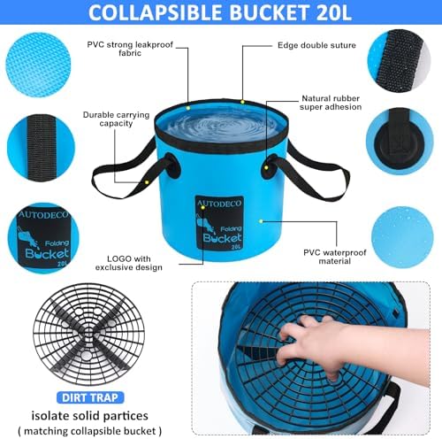 44Pcs Car Wash Detailing Kit Cleaning Kits with Foam Gun Sprayer Wash Mop with Long Handle Collapsible Bucket Large Wash Mitt Towels Complete Interior Exterior Car Washing Supply Set Blue - Image 4