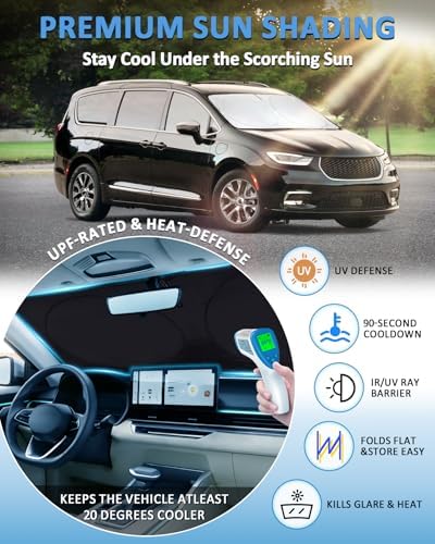 Windshield Sun Shade for Honda Odyssey 2018-2025 2026 Sunshade Sun Visor - Image 3