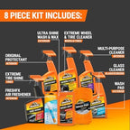 Armor All Ultimate Premier Car Care Kit, 8 Pieces, Includes Tire and Wheel Cleaners, Exterior and Interior Car Cleaning Supplies - Image 2