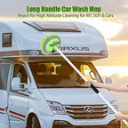 62" Car Wash Brush with Long Handle Chenille Scratch-Free Head Aluminum Pole - Image 2