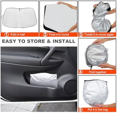 Foldable Front Windshield Sunshade fit for Nissan Rogue 2014-2020 - Image 6