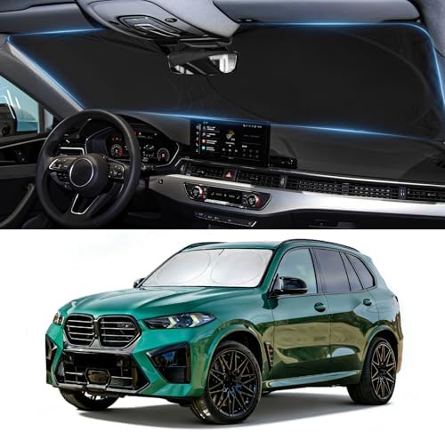 Sunshade for X5 Windshield Sun Shade for BMW X5 2019-2025 2026 Accessories Foldable Front Window Shield Cover Sun Visor Protector Block UV Rays by INSAUTO
