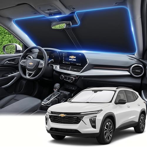 Windshield Sun Shade for Chevy/Chevrolet Trax 2013-2024 2025 Sunshade Front Window Shade Custom Fit Trax Accessories Sun Visor Foldable Shade Blocks UV Rays Accessories by AuyNeas