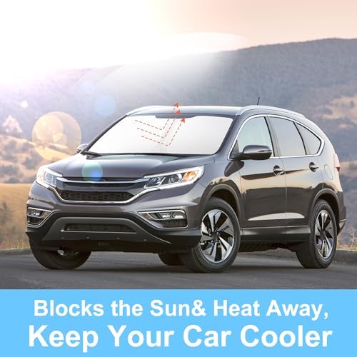 TINGLU Sun Shade for Honda CR-V CRV 2012-2016 Accessories Windshield Sun Shade Window Shade UV Rays Protection Sun Visor Cover with Steering Wheel Sunshade Storage Bag - Image 5