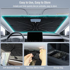 INSAUTO Custom Fit Windshield Sun Shade Umbrella for Mazda CX-5 2017-2025, Easy Fold & Store, Comes with Bag, UV & Heat Reflective, Keeps Your Car Cool - Image 4