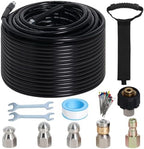 150FT Sewer Jetter Kit for Pressure Washer 5800PSI Drain Cleaner by Zejoot
