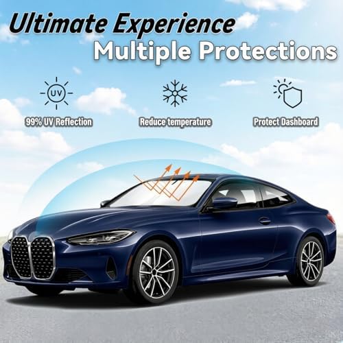 Windshield Sun Shade for 2021-2026 BMW 4 Series 430i 440i i4 M4 - Image 3