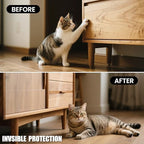 Cat Scratch Guard Tape, 394''x8.2'' Clear Anti Scratch Tape for Furniture, Single Sided Protective Film to Stop Cats & Dogs Scratching Sofa, Door, Walls, Car Interiors - Image 3