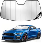 Windshield Sun Shade for Ford Mustang 2015-2023 No Rearview Camera Specific by Unknown