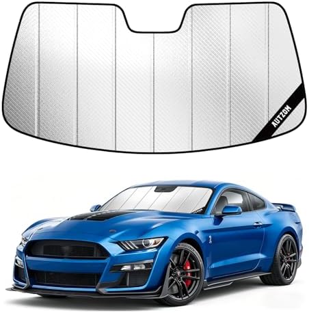 Windshield Sun Shade for Ford Mustang 2015-2023 No Rearview Camera Specific by Unknown
