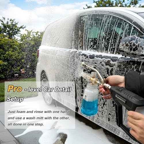 Raincovo Foam Cannon with Pressure Washer Gun, Dual Connector Accessories - Image 6