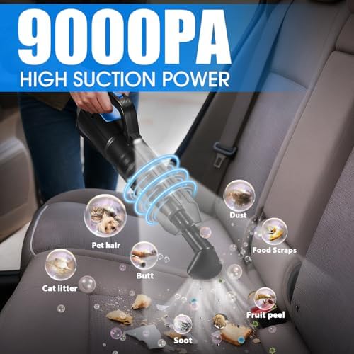 25PCS Car Cleaning Kit, Car Detailing Kit Interior with High Power Handheld Vacuum Cleaner, Windshield Cleaner, Cleaning Gel, Professional Auto Accessories for Men, Women - Image 2