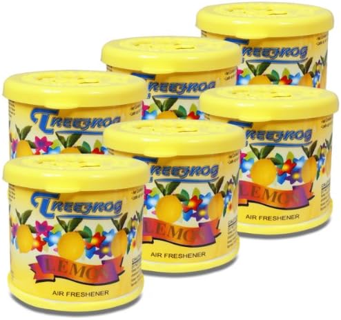Auto Dynasty TreeFrog Gel-Typed Automotive Cup-Holder Air Freshener, Lemon Scented, Pack of 6 by AutoDynasty
