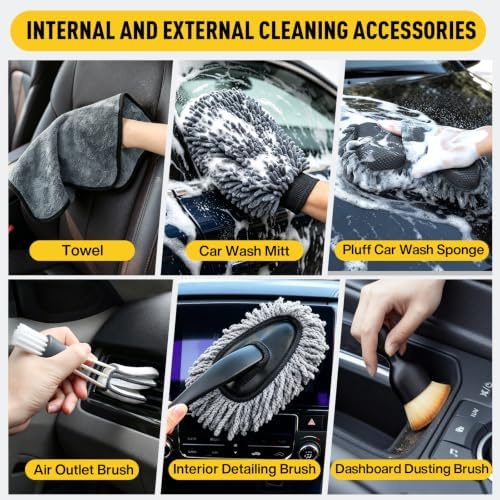 40 Pcs Car Detailing Kit Interior, Tote Includes Premium Drill Brush - Image 7